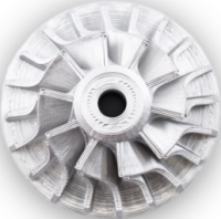 3D Printed Impeller, created with Markforged 17-4PH Stainless Steel filament material