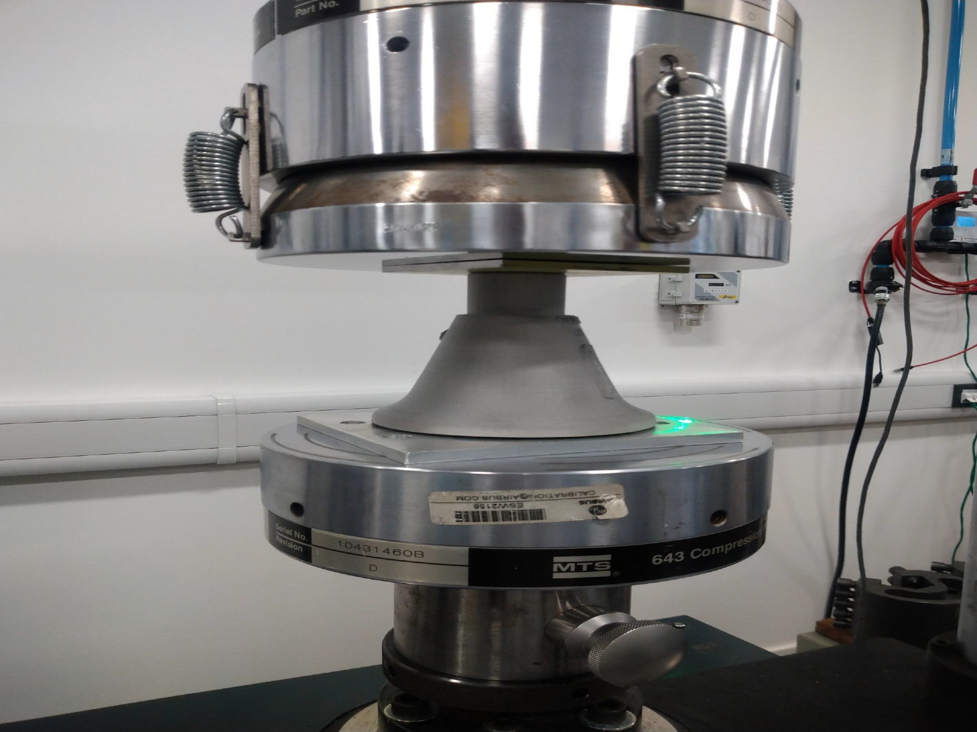 Jaguar E-Type jack under test ASP 3D printed jig inside CNC machine with hand edited