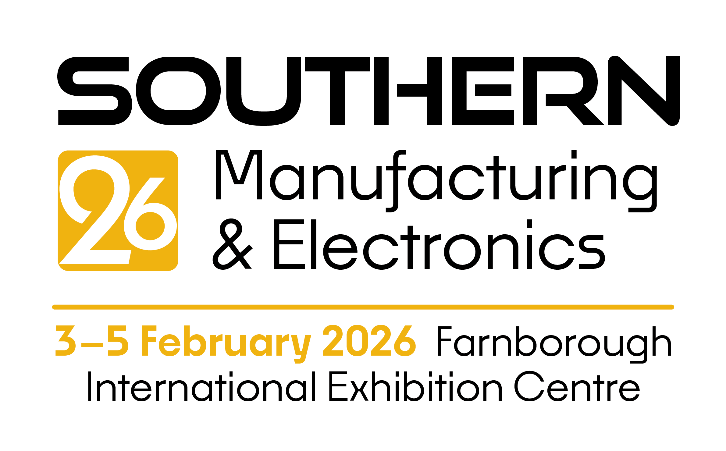 Southern 2026 Smart Manufacturing Week 2025 Logo Black