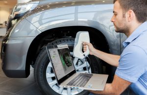 Eva-Wheel-Scanning Artec Eva scaning wheel of car